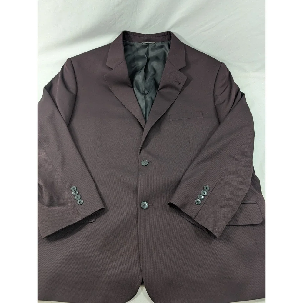 Oak Hill Blazer Sport Coat Formal Jacket DXL Dark Purple Micro Stripe 50R 54
